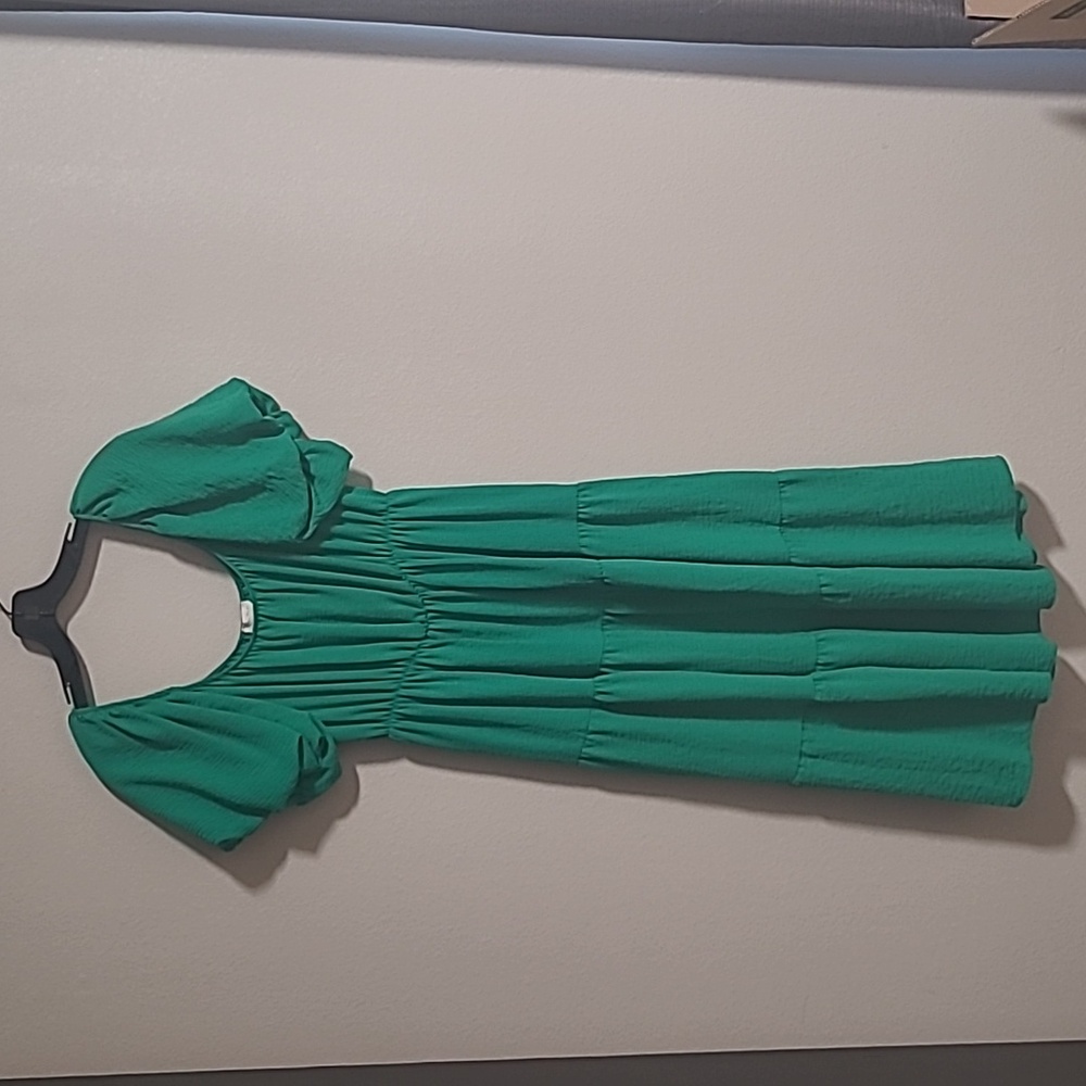 See You Monday Green Midi Dress
